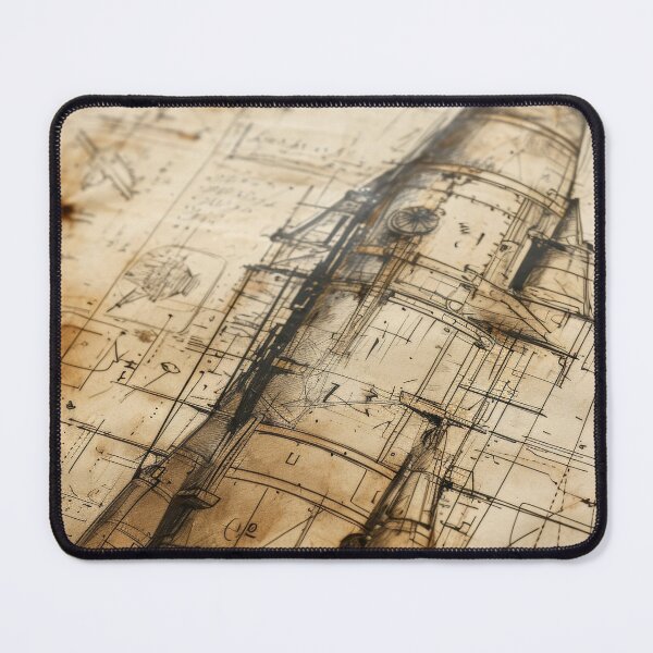 Item preview, Retro-futuristic technical drawings of steampunk space rockets designed and sold by Piotrek0001.