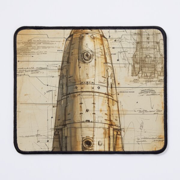 Item preview, Retro-futuristic technical drawings of steampunk space rockets designed and sold by Piotrek0001.