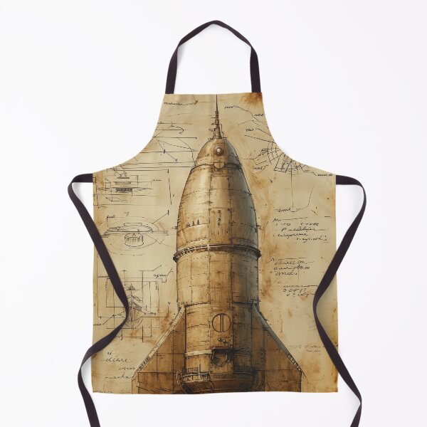 Item preview, Retro-futuristic technical drawings of steampunk space rockets designed and sold by Piotrek0001.