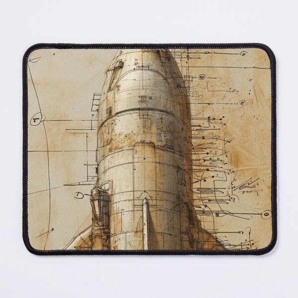 Item preview, Retro-futuristic technical drawings of steampunk space rockets designed and sold by Piotrek0001.