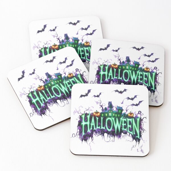 Item preview, pooky Halloween scene featuring haunted house designed and sold by put1mali19.