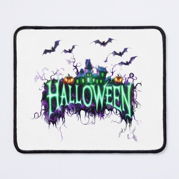 Item preview, pooky Halloween scene featuring haunted house designed and sold by put1mali19.