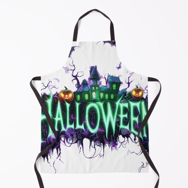 Item preview, pooky Halloween scene featuring haunted house designed and sold by put1mali19.