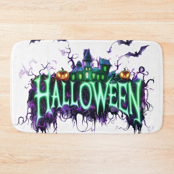 Item preview, pooky Halloween scene featuring haunted house designed and sold by put1mali19.