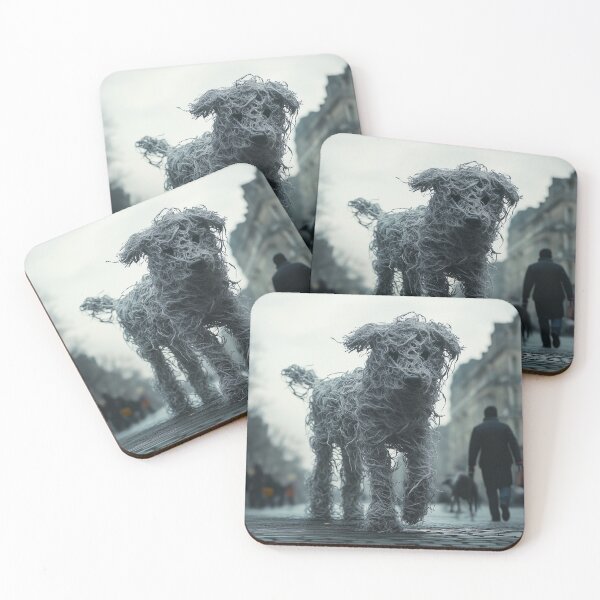 Item preview, Wiry Ghost Dog in the Street designed and sold by landletsy.
