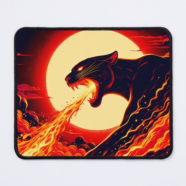 Item preview, Lava Fire Black Panther Breathing Fire, Ai Generated Art designed and sold by ACC .