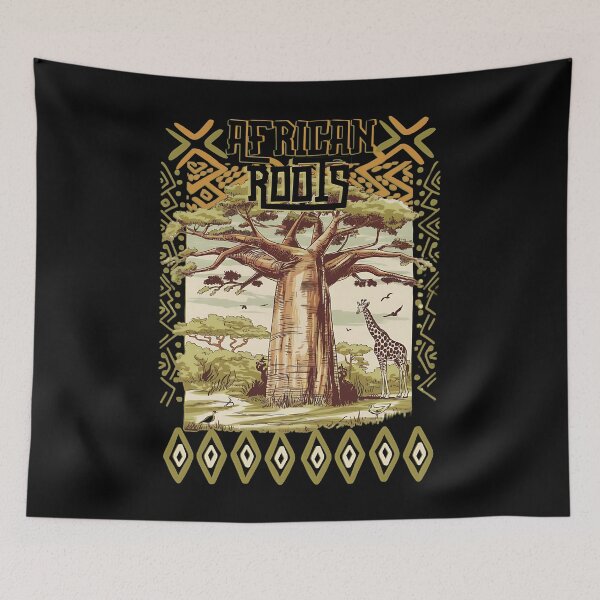 Item preview, AFRICAN ROOTS - TRIBAL BAOBAB AND GIRAFFE designed and sold by justyna-s28.