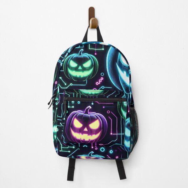 Item preview, Cyber Neon Halloween Pumpkins designed and sold by JavisSRDesign.
