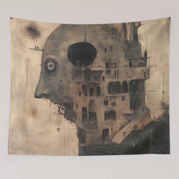 Item preview, Surreal Head Fortress of Nightmares designed and sold by landletsy.