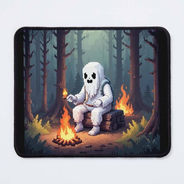 Artikelvorschau, Pixelbild - Der Geist eines Wanderers sitzt am Feuer entworfen und verkauft von The1969Studio.