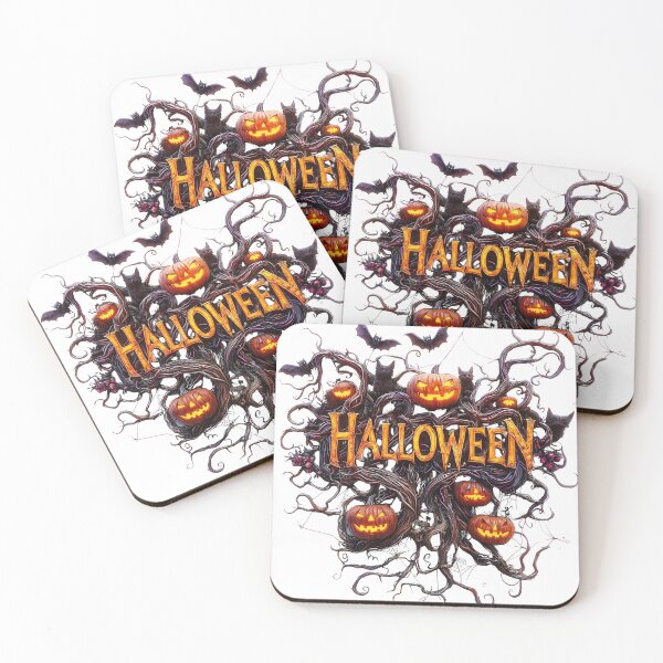 Item preview, Spooky Halloween decorations featuring carved pumpkins designed and sold by put1mali19.