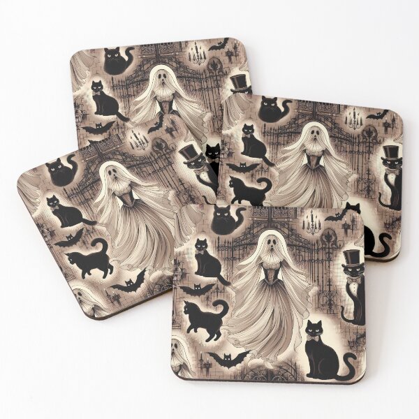 Item preview, Victorian Ghost Cats Night designed and sold by JavisSRDesign.