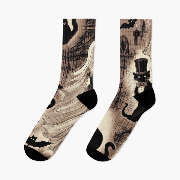 Item preview, Victorian Ghost Cats Night designed and sold by JavisSRDesign.