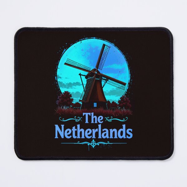 Item preview, The Netherlands Retro Windmill Design designed and sold by TheArtOfPat.