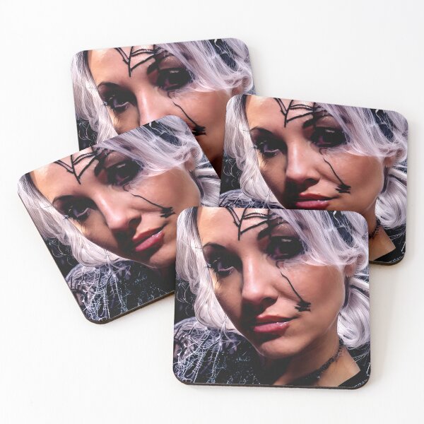 Item preview, Grey haired goth in black clothing designed and sold by Jennifer Morcom.