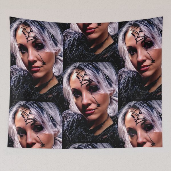 Item preview, Grey haired goth in black clothing designed and sold by Jennifer Morcom.