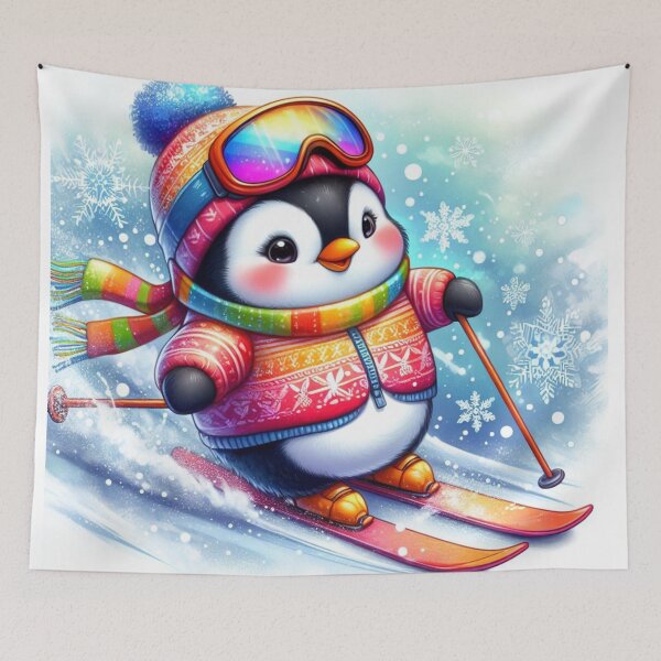Item preview, Adventurous Skiing Penguin 2 designed and sold by joejiing.