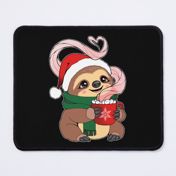 Item preview, Kawaii Sloth Hot Cocoa (Black Background) designed and sold by ObsidianDaz.