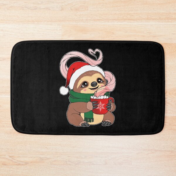 Item preview, Kawaii Sloth Hot Cocoa (Black Background) designed and sold by ObsidianDaz.