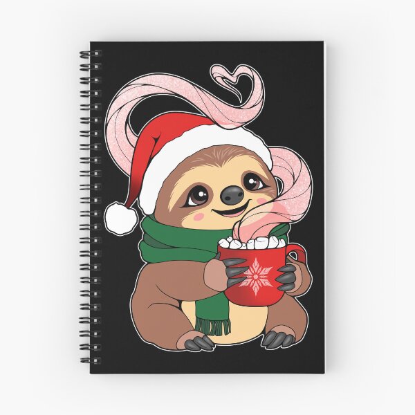 Item preview, Kawaii Sloth Hot Cocoa (Black Background) designed and sold by ObsidianDaz.