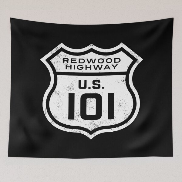 Item preview, Redwood Highway - Retro Shield designed and sold by deadmansupplyco.