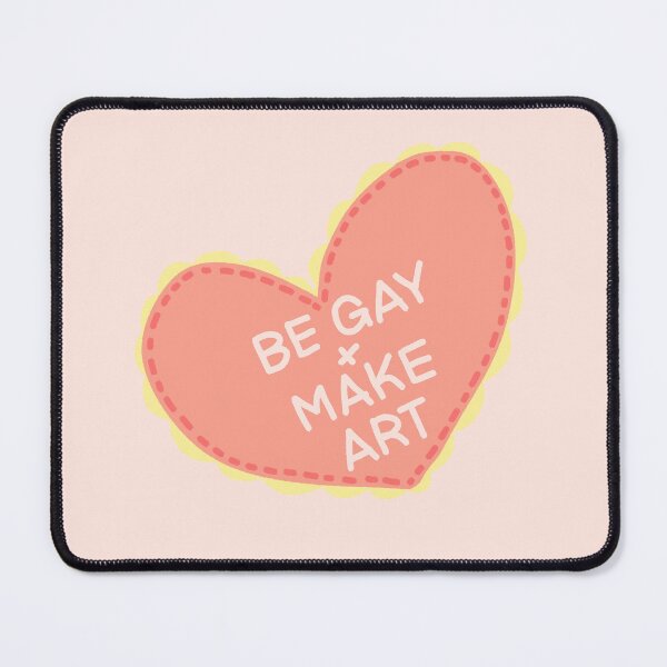Item preview, Be Gay + Make Art Heart designed and sold by PatchyLaCow.