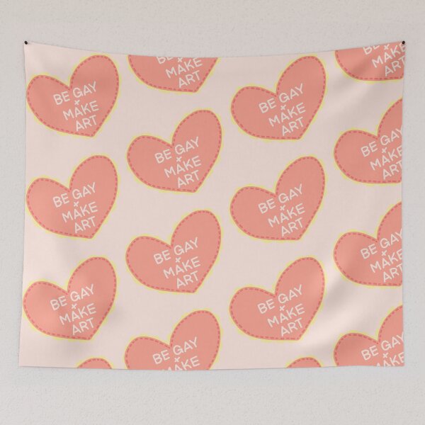 Item preview, Be Gay + Make Art Heart designed and sold by PatchyLaCow.