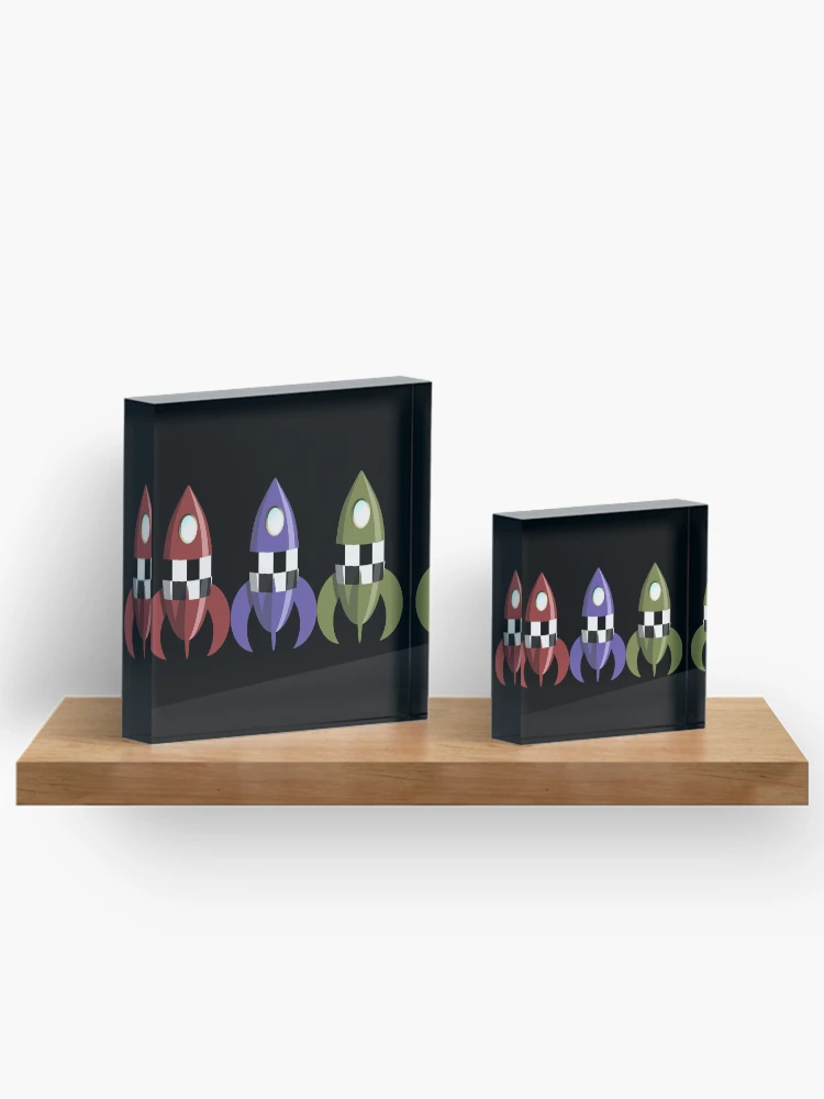 Thumbnail 3 of 5, Acrylic Block, Three Rockets designed and sold by Ravvick.