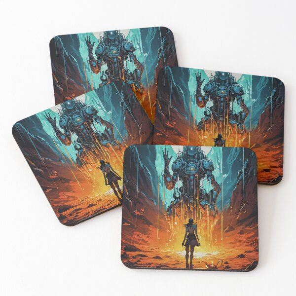 Item preview, poetic scifi fantasty illustration with robot designed and sold by Johann Brangeon.