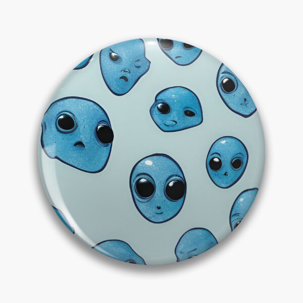 Item preview, Blue Alien Head Pattern designed and sold by Have Mercy.