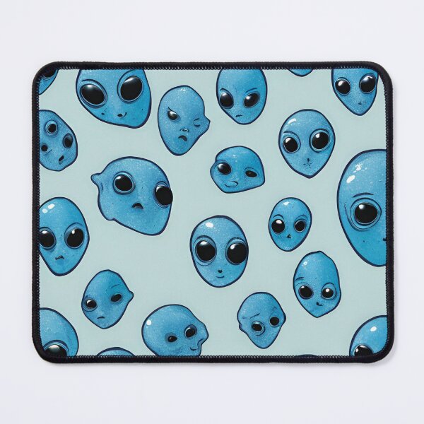 Item preview, Blue Alien Head Pattern designed and sold by Have Mercy.