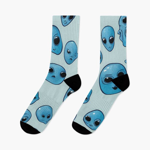 Item preview, Blue Alien Head Pattern designed and sold by Have Mercy.