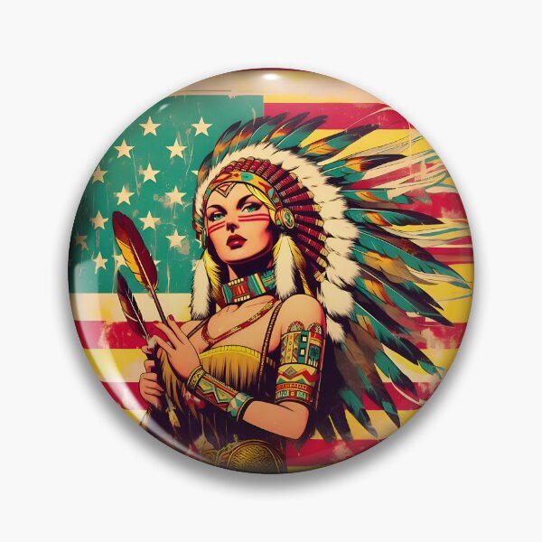 Artikelvorschau, Tag des indianischen Erbes, Jahrgang entworfen und verkauft von PAVOXAR.