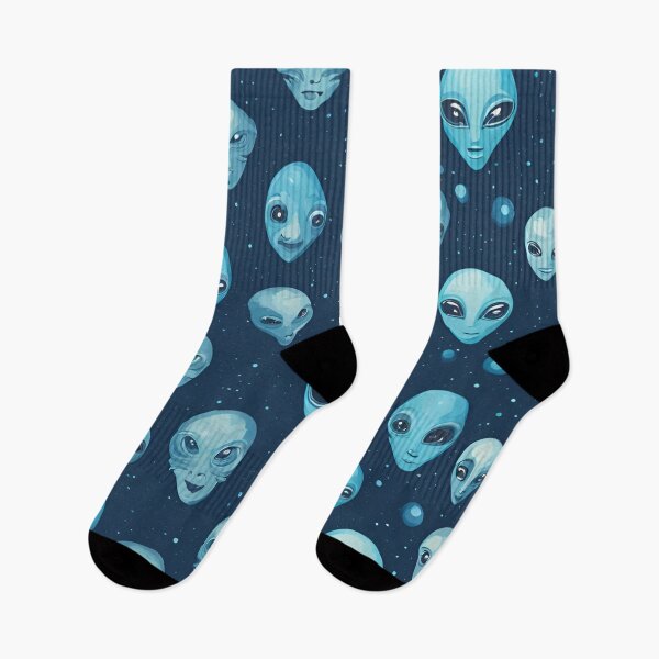 Item preview, Blue Alien Head Pattern designed and sold by Have Mercy.