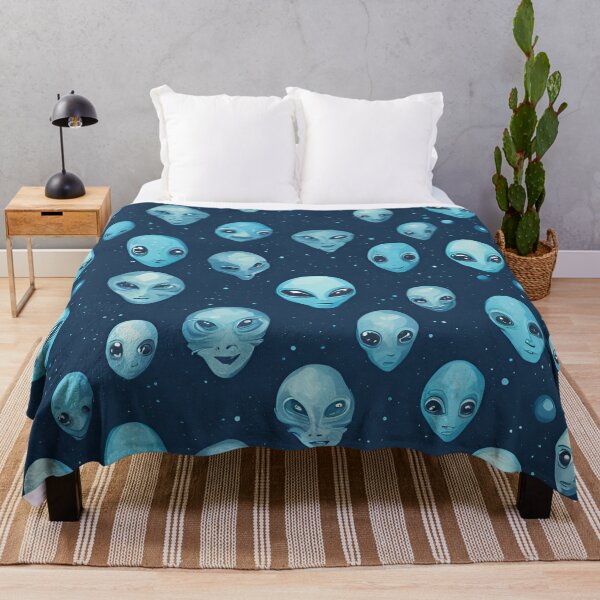 Item preview, Blue Alien Head Pattern designed and sold by Have Mercy.