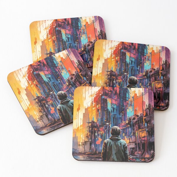 Item preview, poetic scifi fantasty urban painting  designed and sold by Johann Brangeon.