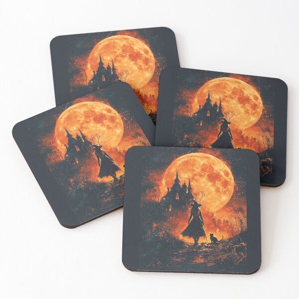 Item preview, Witch With Her Cat_Halloween Mansion Design designed and sold by NewAspect.