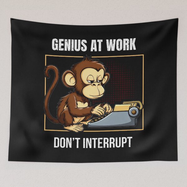 Item preview, Don't Interrupt the Monkey Maestro designed and sold by SplashTastic.