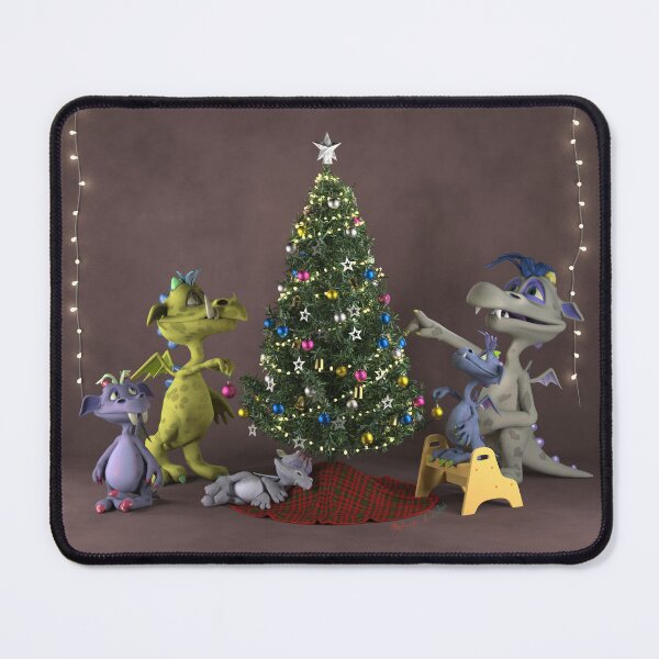 Item preview, Los pequeños dragones decoran el árbol. designed and sold by Roberta Angiolani.