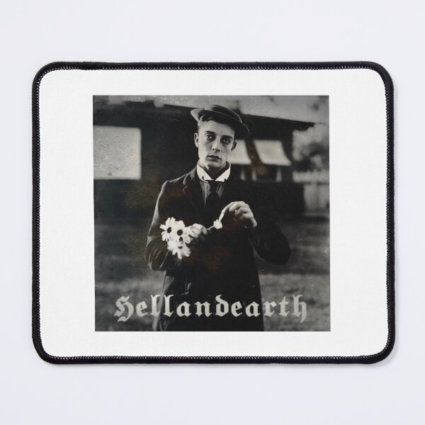 Item preview, Hell and Earth - Buster Keaton logo square designed and sold by Hellandearth.