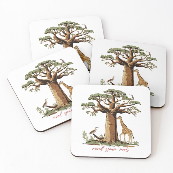 Item preview, AFRICAN MIND YOUR ROOTS - TRIBAL BAOBAB AND GIRAFFE 2 designed and sold by justyna-s28.
