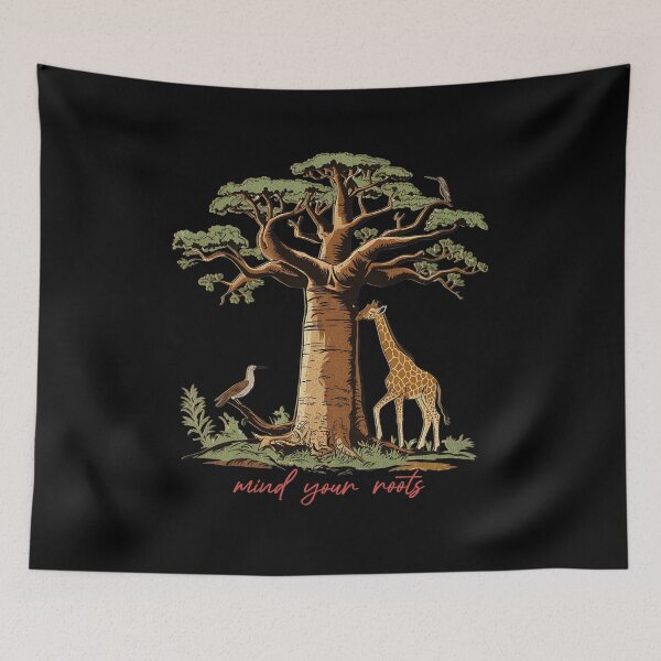 Item preview, AFRICAN MIND YOUR ROOTS - TRIBAL BAOBAB AND GIRAFFE 2 designed and sold by justyna-s28.