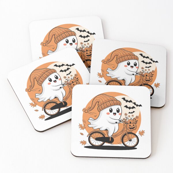 Item preview, Ghost in Bike Pumpkin Halloween  designed and sold by Roy & Tiffany.