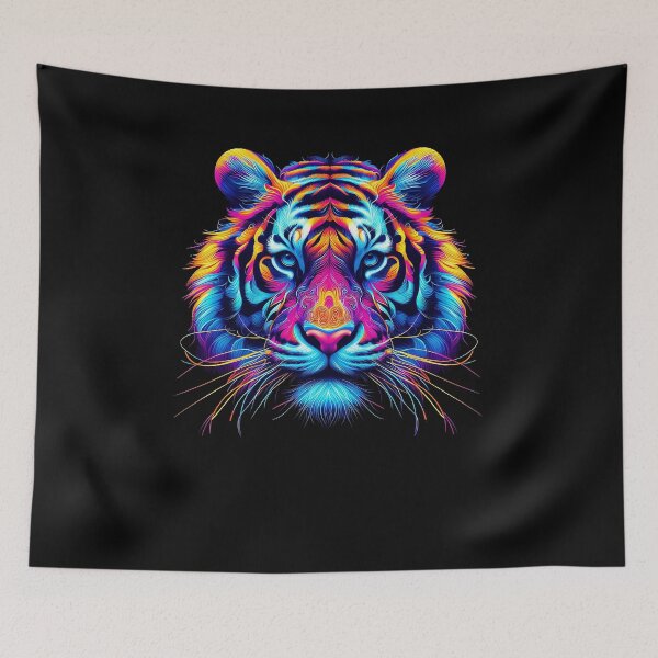 Item preview, Colorfull tiger designed and sold by LvlUpPrints.