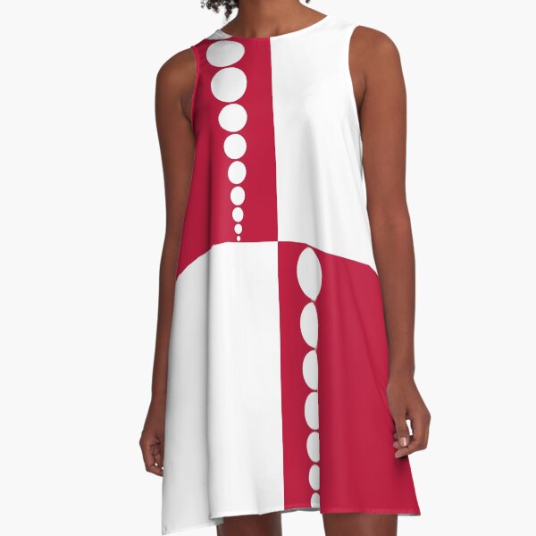 Item preview, 60's Retro Mod Squares and Dots in Red and White designed and sold by MellowCat.