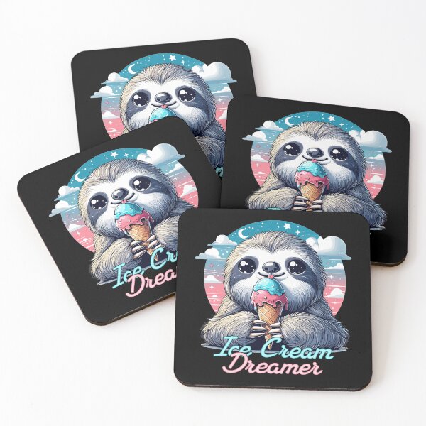 Item preview, Ice Cream Dreamer Cute Sloth with Ice Cream Gift designed and sold by Pineapple-Tree.