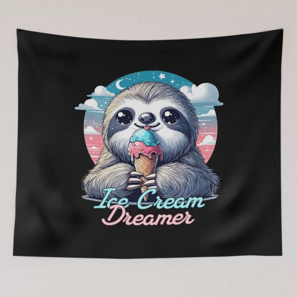 Item preview, Ice Cream Dreamer Cute Sloth with Ice Cream Gift designed and sold by Pineapple-Tree.