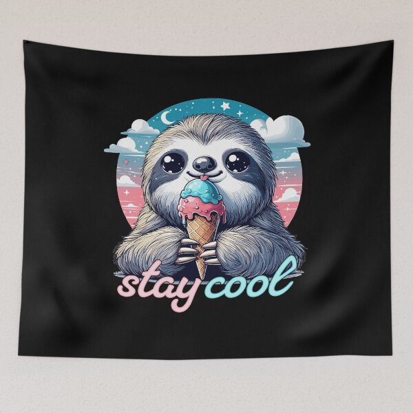 Item preview, Stay Cool Cute Sloth with Ice Cream Gift designed and sold by Pineapple-Tree.