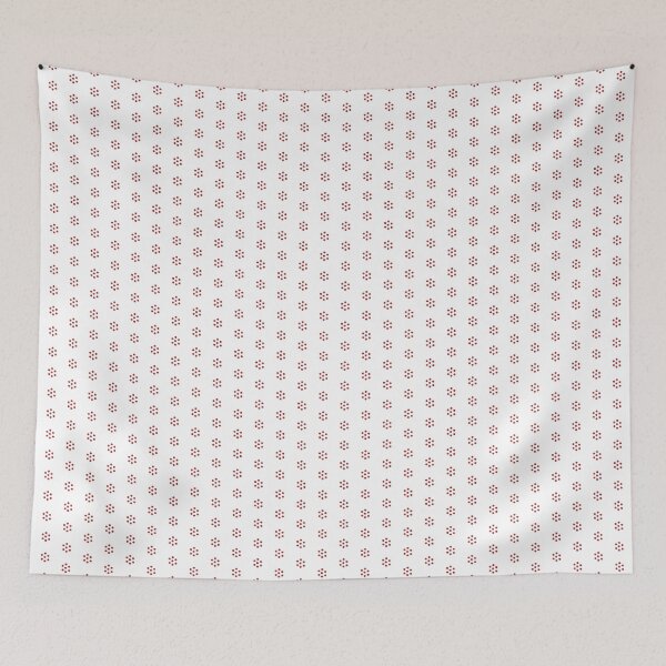 Item preview, Soft Bloom: A Gentle Red Flower on White, Pattern, Unique designed and sold by villacreativa.