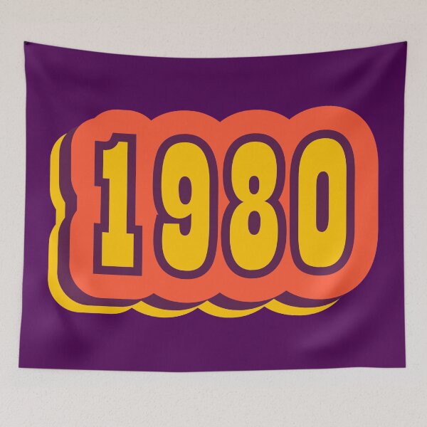 Item preview, 1980 Retro Typography, Vintage Birth Year Style designed and sold by ArtNoveltee.